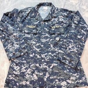 US‎ Navy Issued Digital Camo Utility Field Shirt Medium Long  U S NAVY